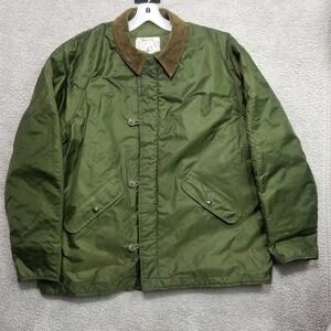 US Military Jacket Mens XL Green  Extreme Cold Weather Impermeable SEE DESCR